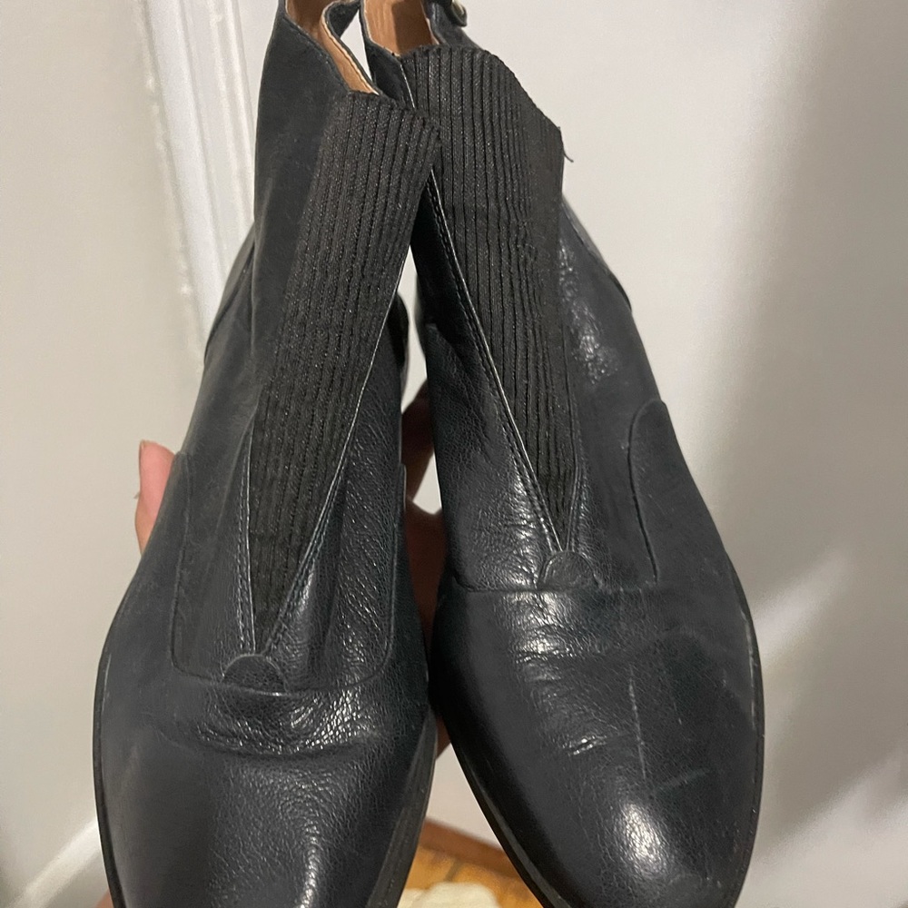 Navy blue Calvin Klein booties. Size 7.5.